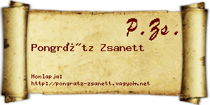Pongrátz Zsanett névjegykártya