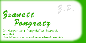 zsanett pongratz business card